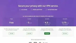 AzireVPN screenshot