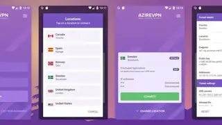 AzireVPN screenshot