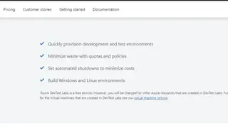 Azure DevTest Labs screenshot