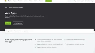 Azure Websites screenshot
