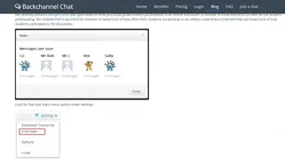 Backchannel Chat screenshot