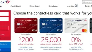 Bank of America screenshot