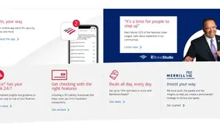Bank of America screenshot