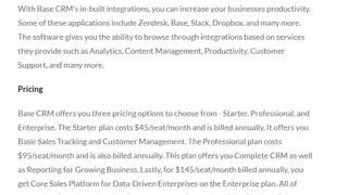 Base CRM screenshot