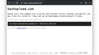 Bashupload screenshot