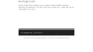 Bashupload screenshot