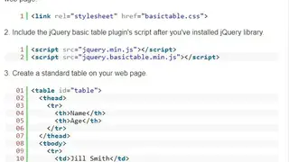 Basic Responsive Table Plugin For jQuery screenshot