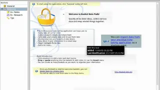 BasKet Note Pads screenshot
