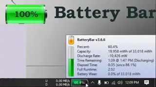 BatteryBar screenshot