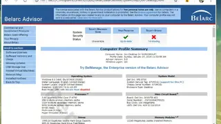 Belarc Advisor screenshot