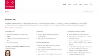 Betaface API screenshot