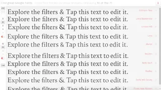 Better Google Font Finder screenshot