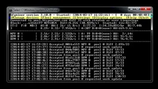 BFGMiner screenshot
