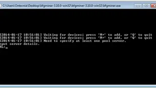 BFGMiner screenshot