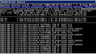 BFGMiner screenshot