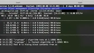 BFGMiner screenshot
