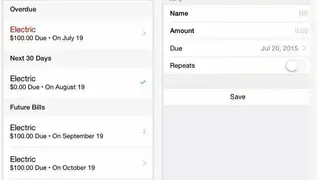 Bills screenshot