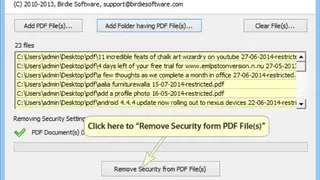 Birdie PDF Security Remover screenshot