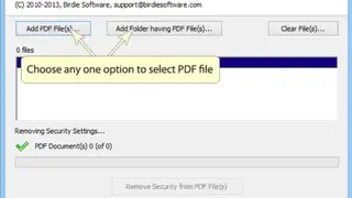 Birdie PDF Security Remover screenshot