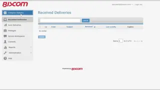 Biscom Secure File Transfer screenshot