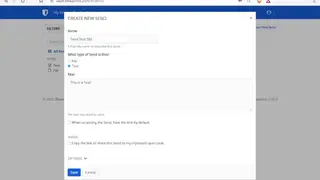 Bitwarden Send screenshot