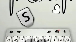 Black Heartbeat Keyboard Theme screenshot