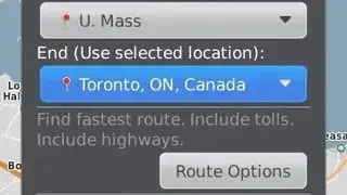 BlackBerry Maps screenshot
