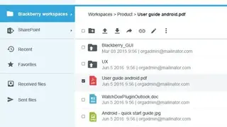BlackBerry Workspaces screenshot