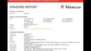 Blancco Secure Data Eraser screenshot