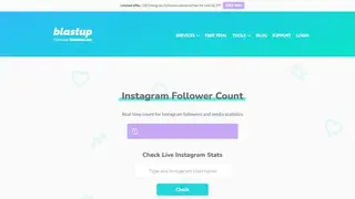 Blastup Instagram Follower Count screenshot