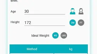 BMI Calculator & Ideal Weight screenshot