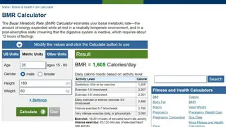 BMR Calculator screenshot