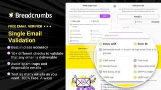 Breadcrumbs Free Email Verifier screenshot