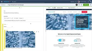 Brightspot CMS screenshot