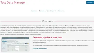 Broadcom Test Data Manager screenshot