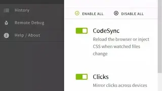 BrowserSync screenshot
