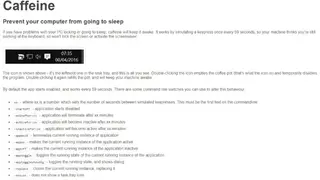Caffeine for Windows screenshot