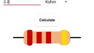 Calculation of color code resistors screenshot