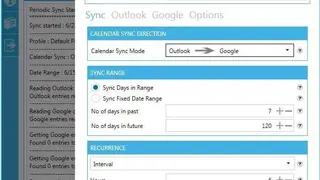 Calendar synchronization + screenshot