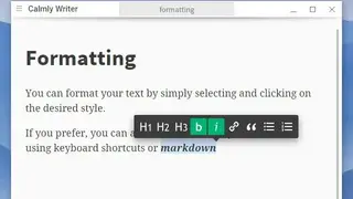 Calmly Writer screenshot