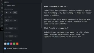 Calmly Writer screenshot