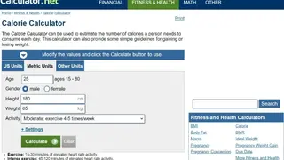 Calorie Calculator screenshot