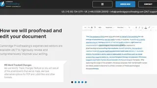Cambridge Proofreading screenshot