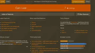 Caniuse screenshot