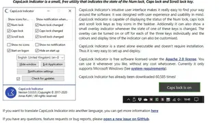 CapsLock Indicator screenshot