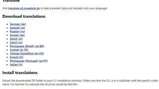 CapsLock Indicator screenshot