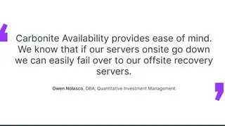 Carbonite Availability screenshot