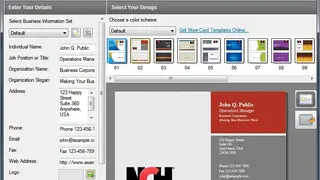 CardWorks Business Card Software screenshot