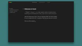 Caret screenshot