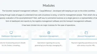 Cargo365cloud Transport management software screenshot
